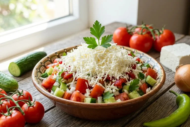 Šopska salata sa sirom – originalni domaći recept